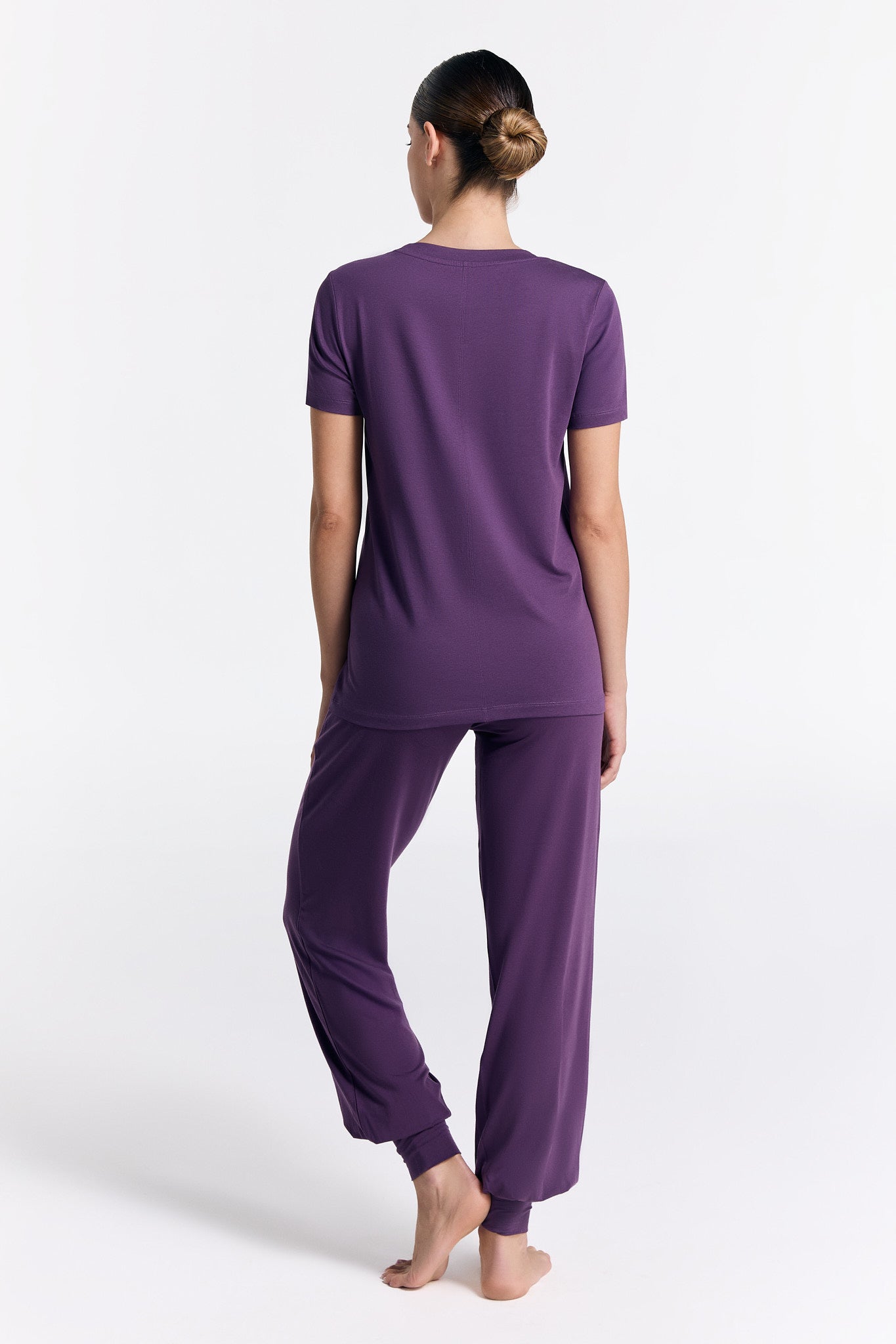 T1100-41 | TENCEL™ Active Damen Kurzarmshirt - Weinbeere