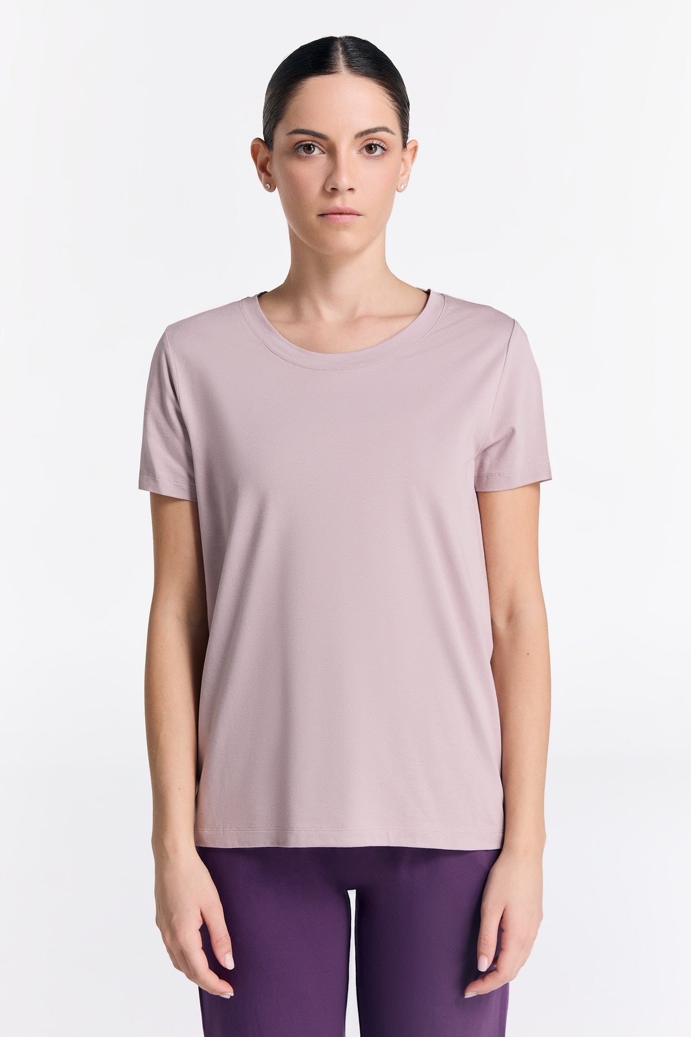 T1100-42 | TENCEL™ Active Damen Kurzarmshirt - Rosenrauch