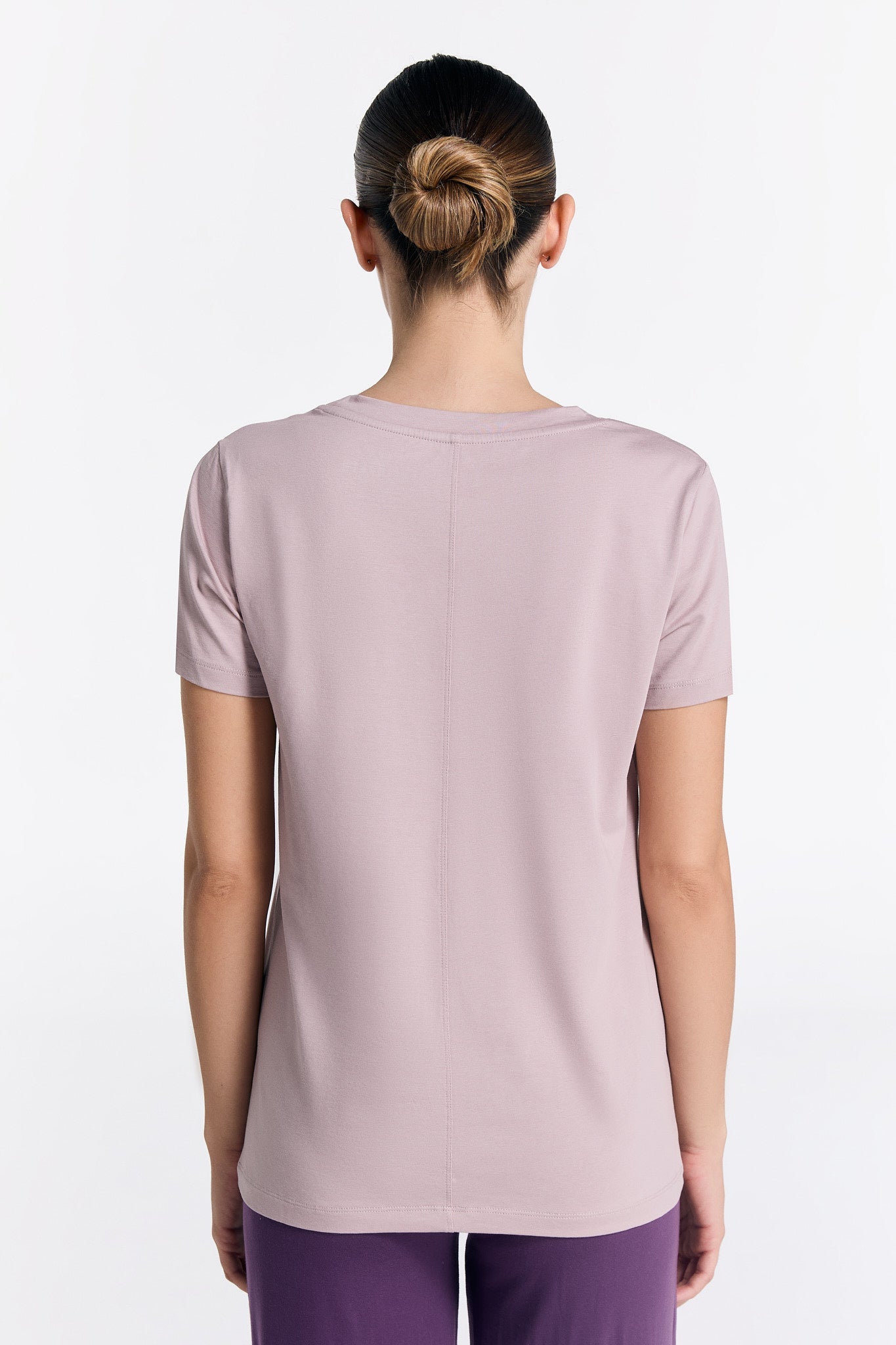 T1100-42 | TENCEL™ Active Damen Kurzarmshirt - Rosenrauch