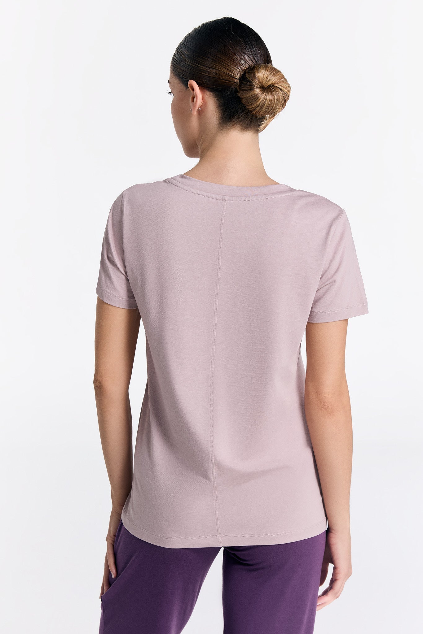 T1100-42 | TENCEL™ Active Damen Kurzarmshirt - Rosenrauch