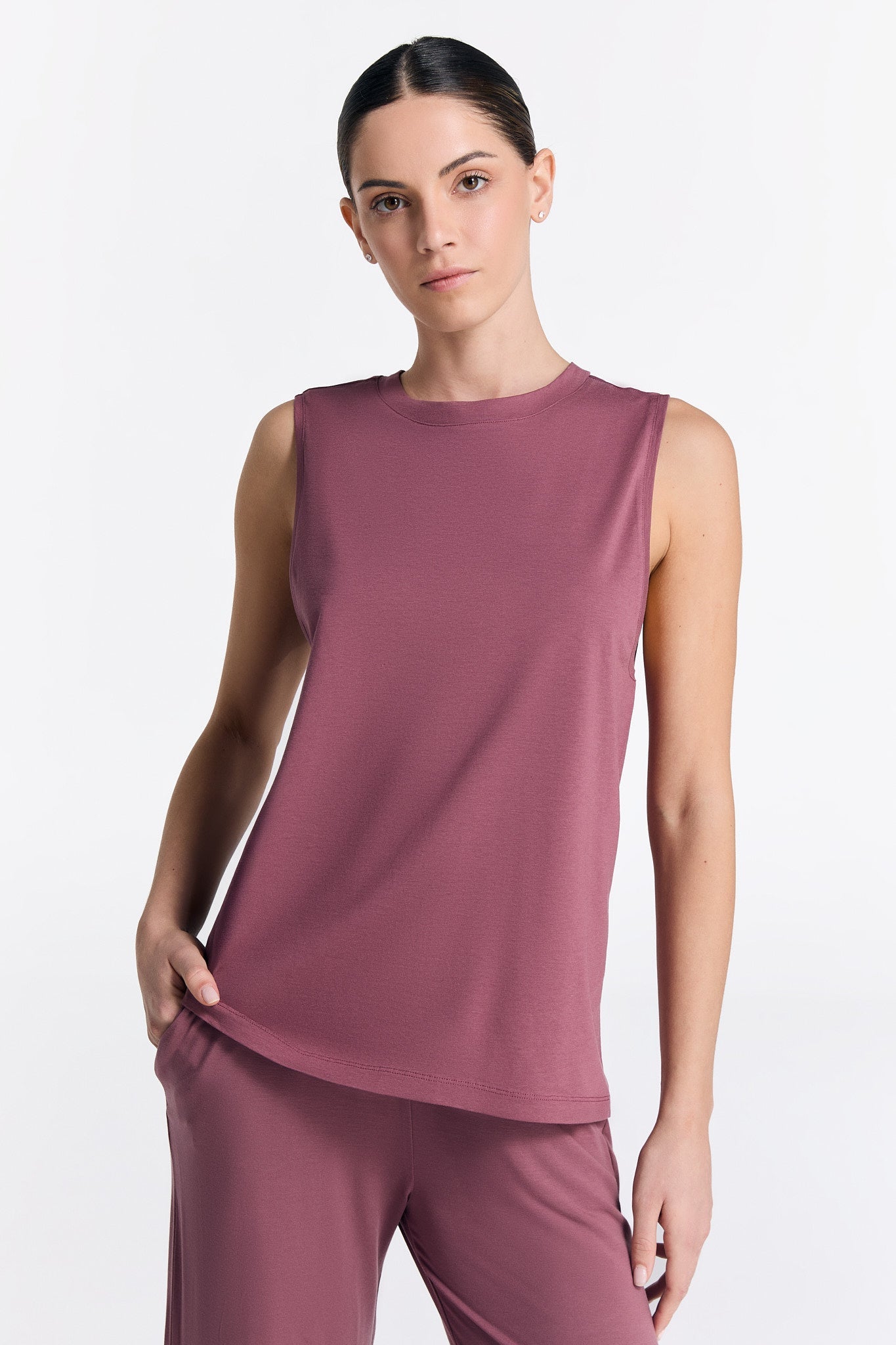 T1211-39 | TENCEL™ Active Damen Top hochgeschlossen - Nocturne