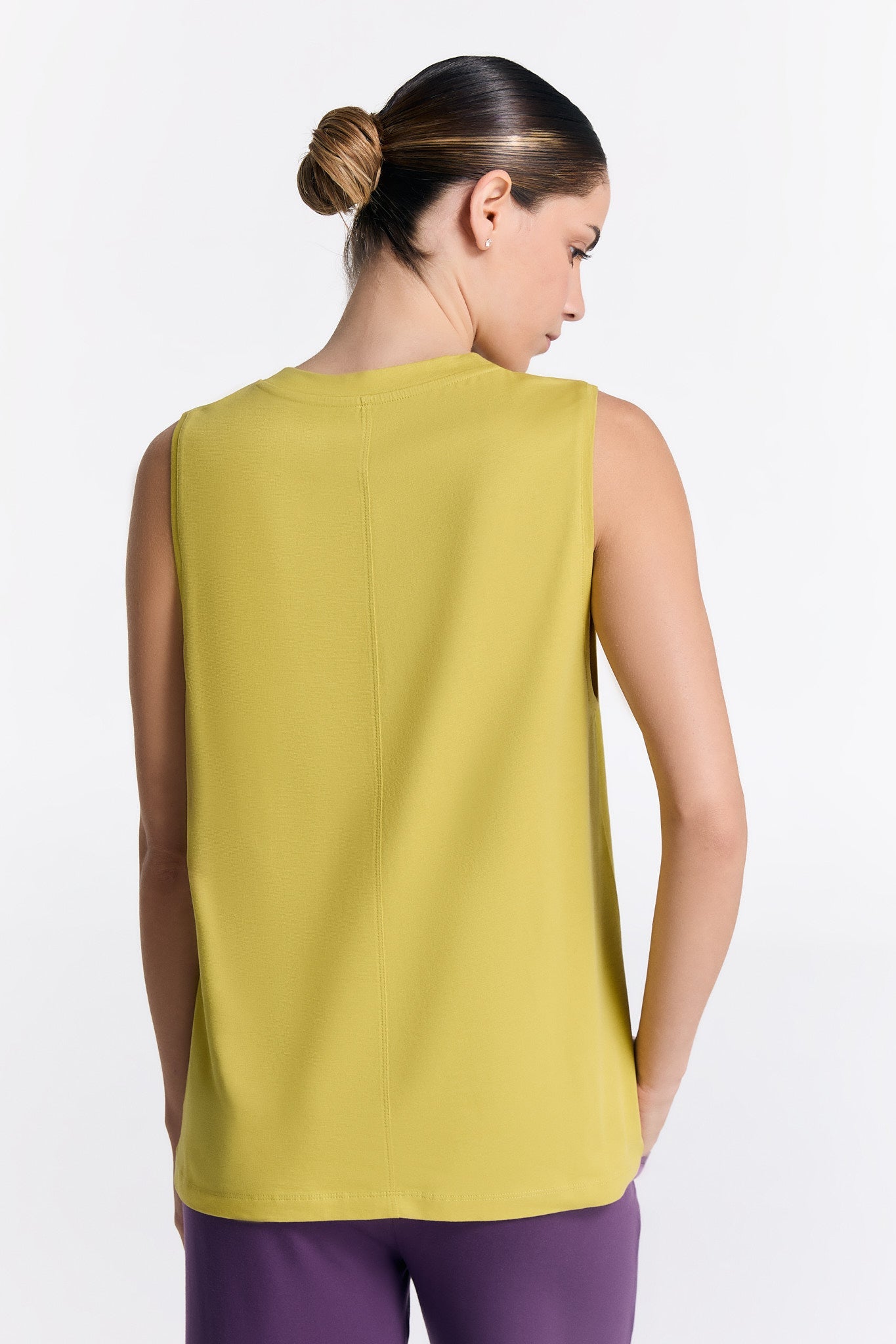 T1211-40 | TENCEL™ Active Damen Top hochgeschlossen - Lime