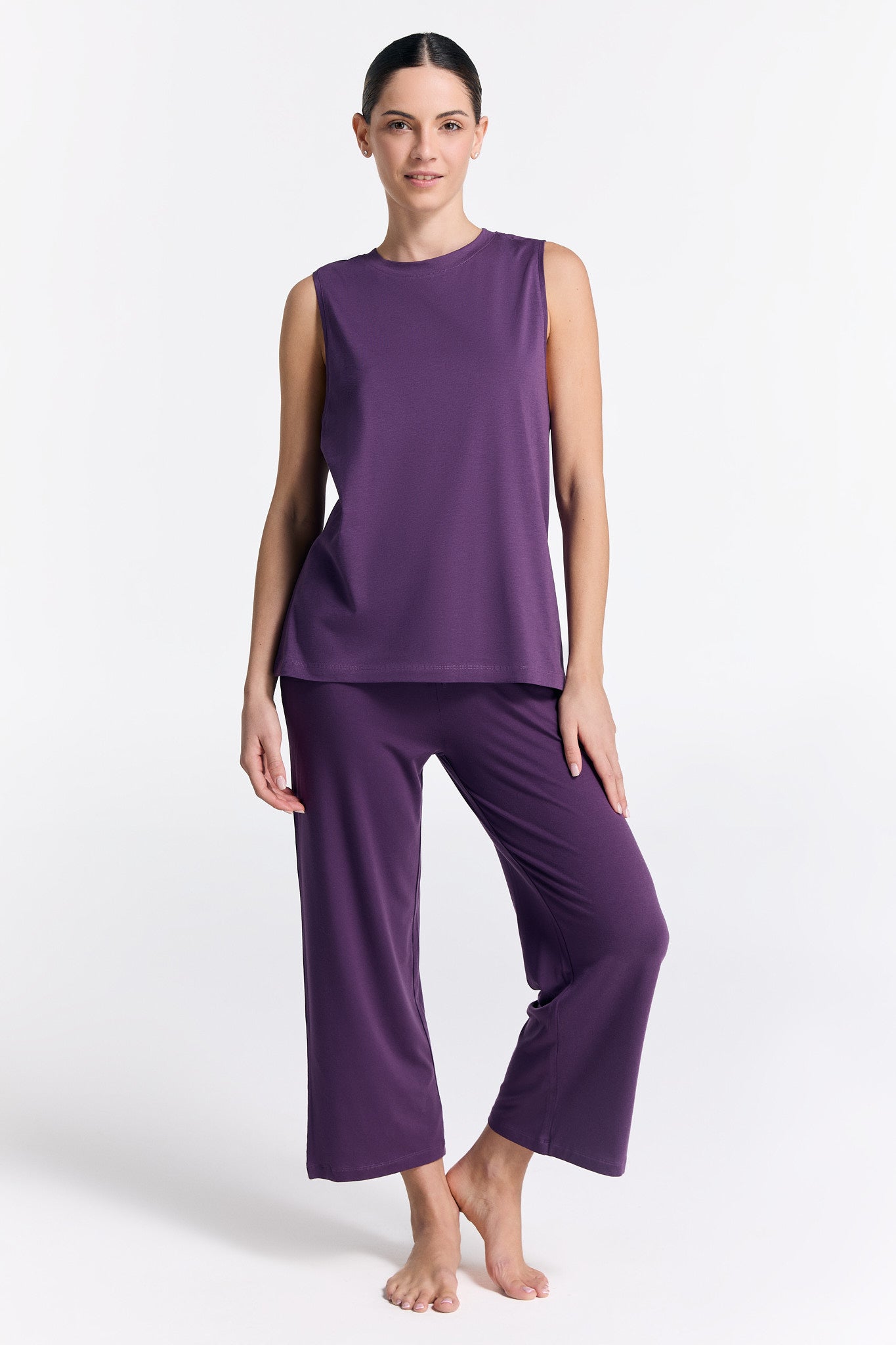 T1211-41 | TENCEL™ Active Damen Top hochgeschlossen - Weinbeere