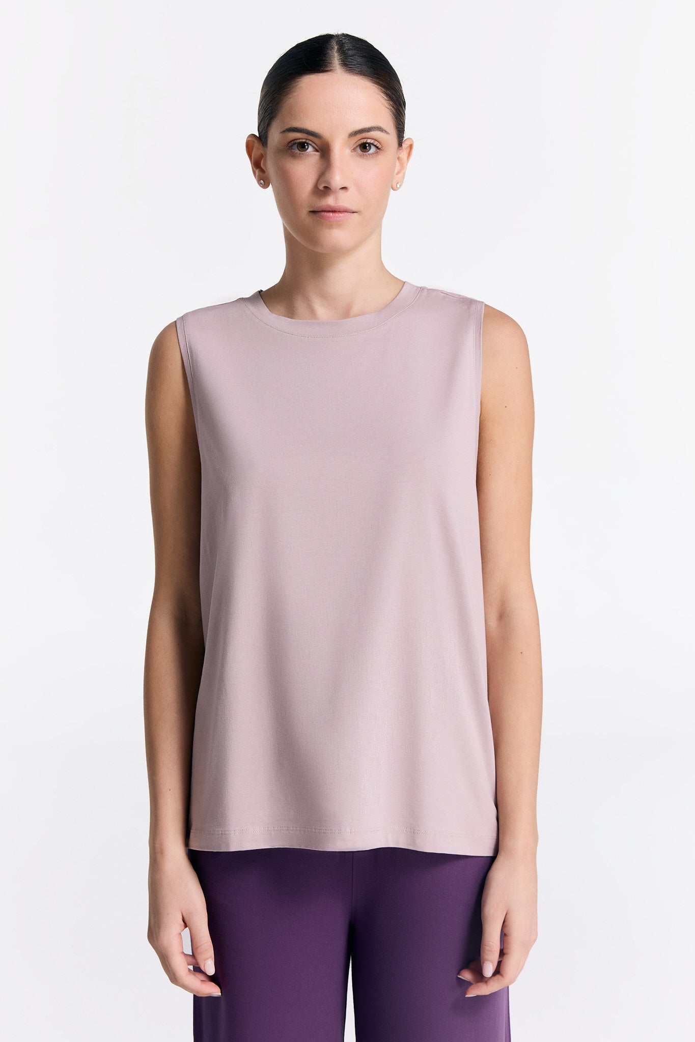T1211-42 | TENCEL™ Active Damen Top hochgeschlossen - Rosenrauch