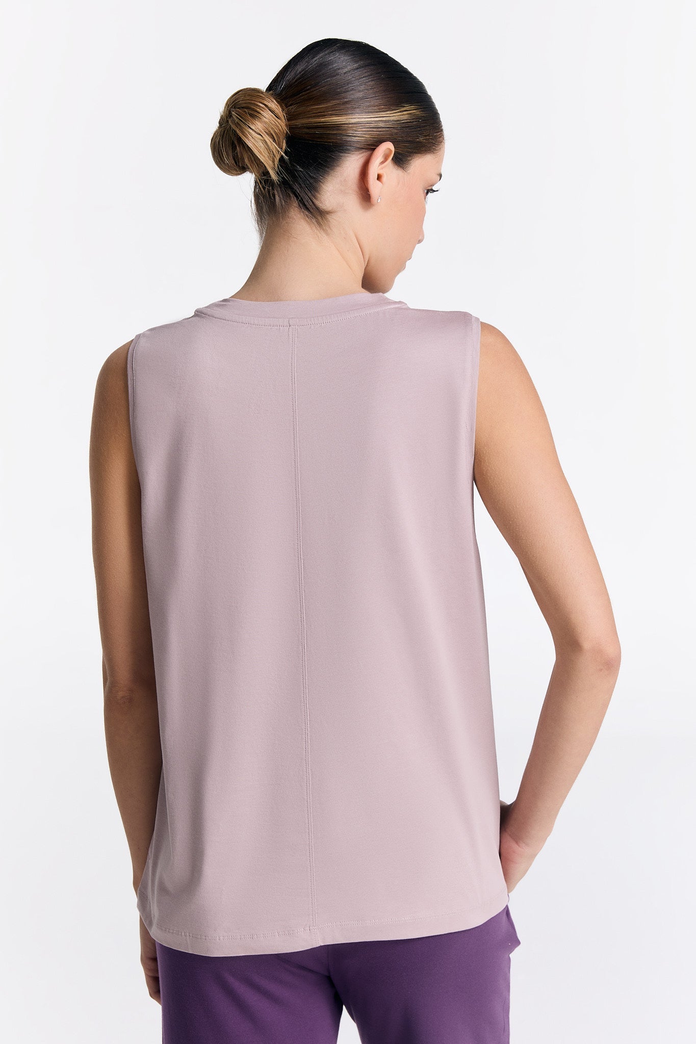 T1211-42 | TENCEL™ Active Damen Top hochgeschlossen - Rosenrauch