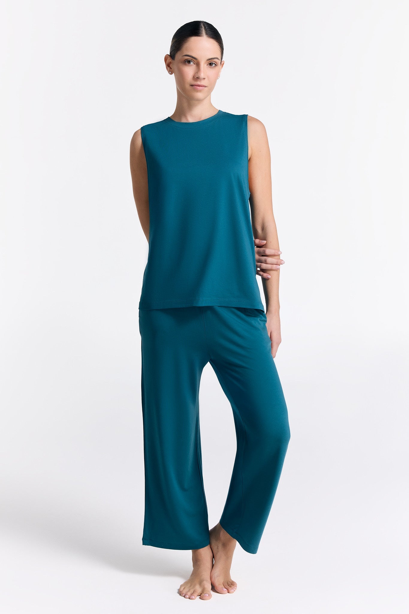 T1322-43 | TENCEL™ Intimate Damen Wide Leg Hose - Libelle
