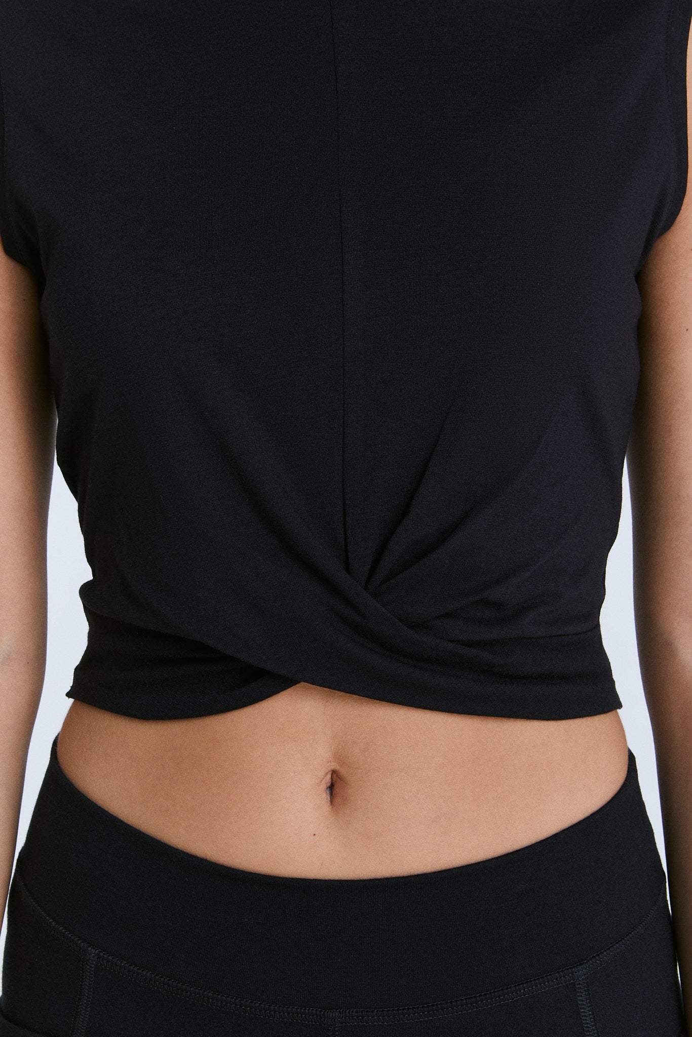 T1217-01 | Damen Twist Tanktop - Schwarz