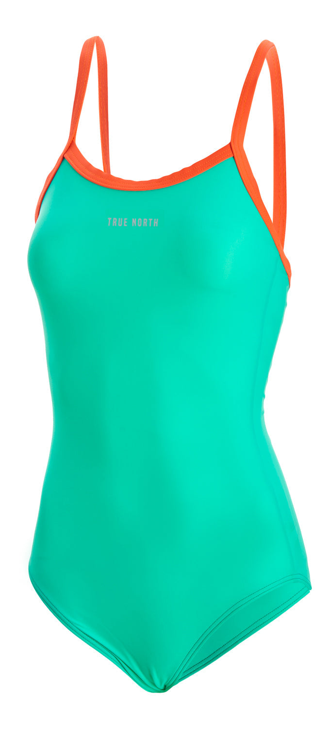 T8120-44 | Damen Sport-Badeanzug – Nachhaltig, ECONYL® Recycled, Made in EU, Schnelltrocknend - Limonenminz