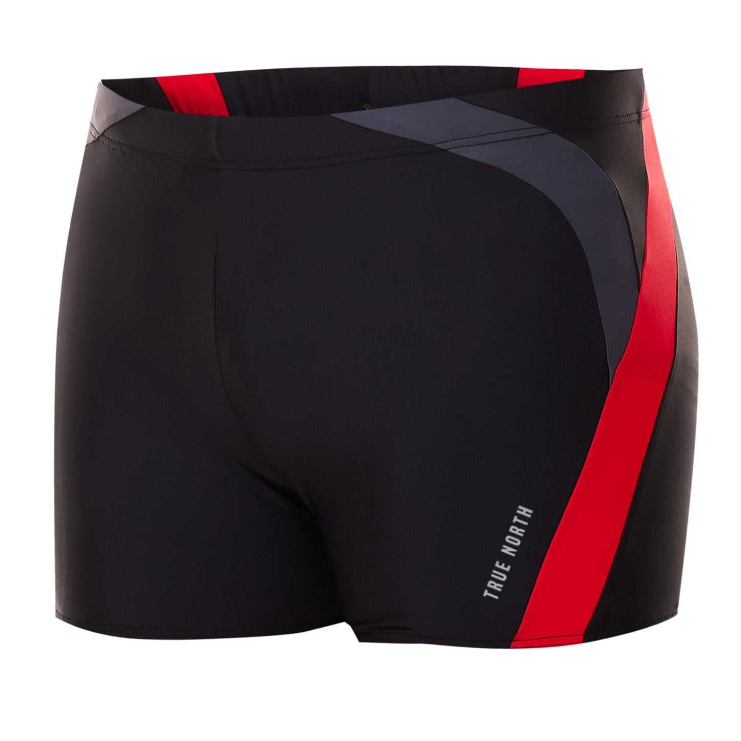 T8231-47 | Herren Trunk Badehose – Nachhaltig, ECONYL®, Schnelltrocknend - Schwarz-Rot