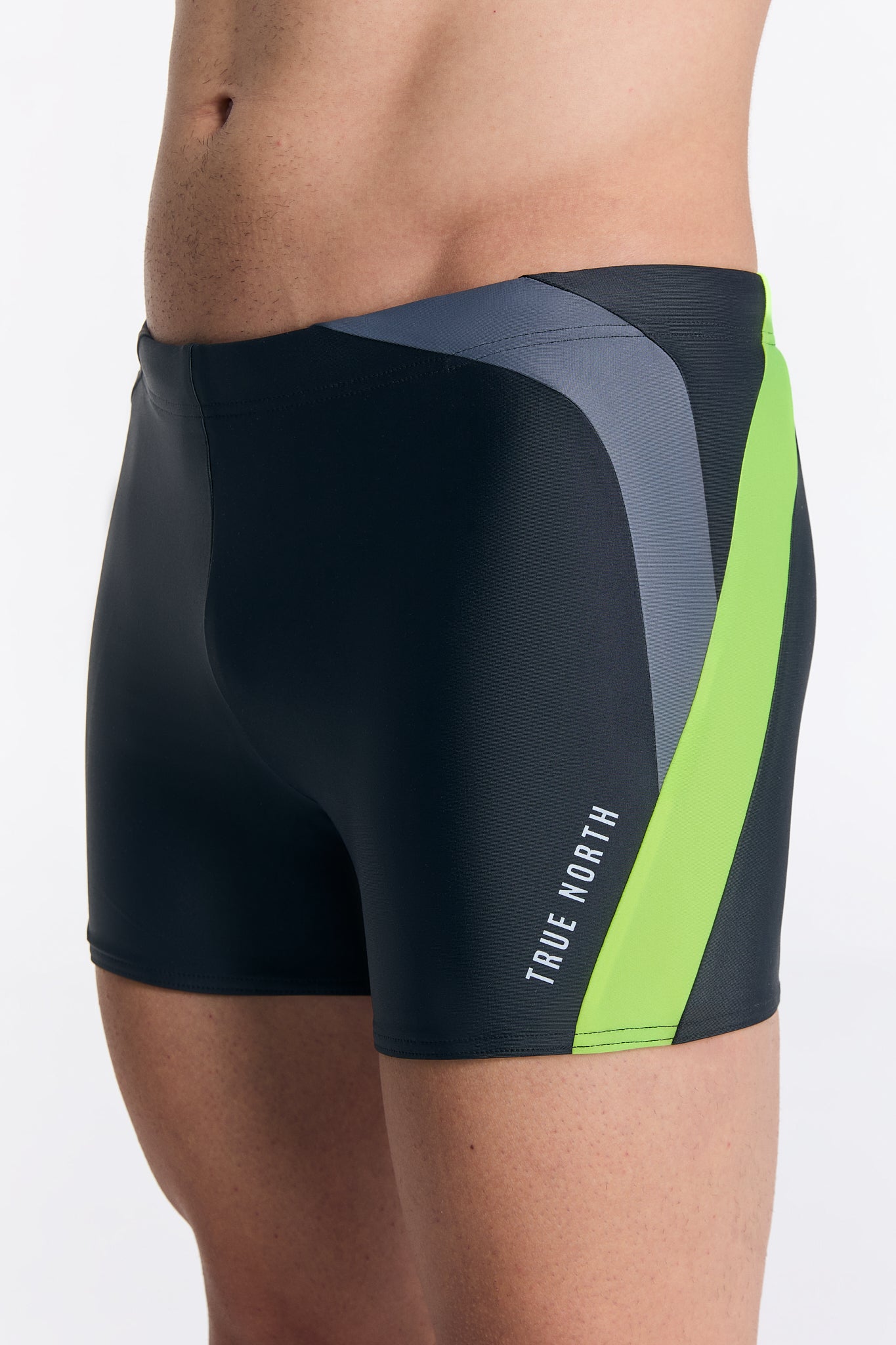 T8231-48 | Herren Trunk Badehose – Nachhaltig, ECONYL®, Schnelltrocknend - Schwarz-Gelb
