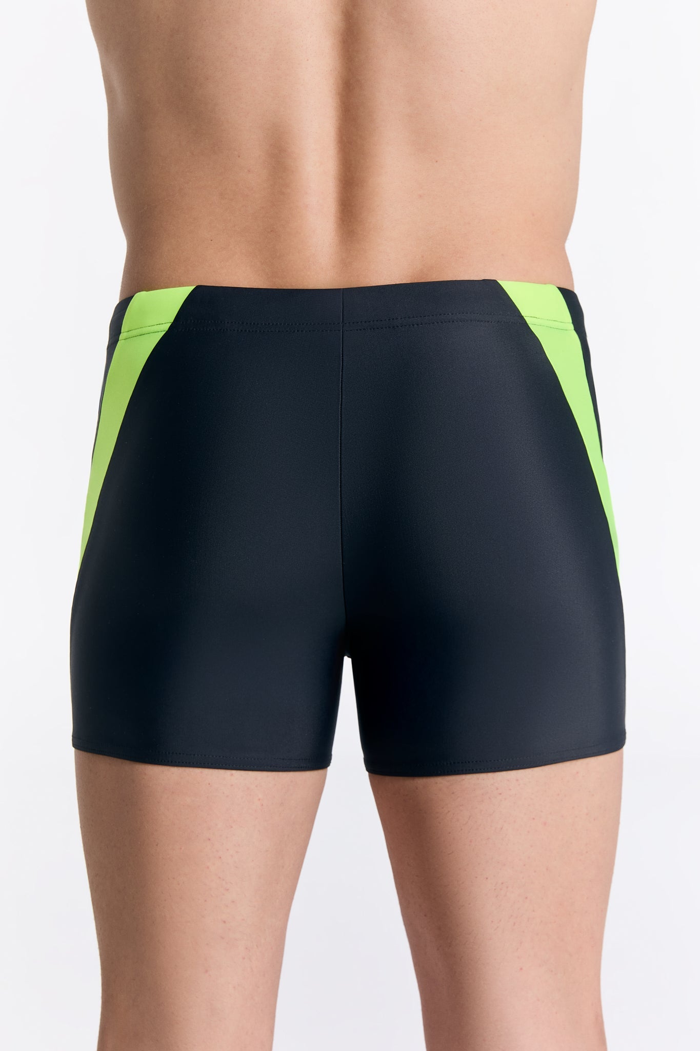 T8231-48 | Herren Trunk Badehose – Nachhaltig, ECONYL®, Schnelltrocknend - Schwarz-Gelb