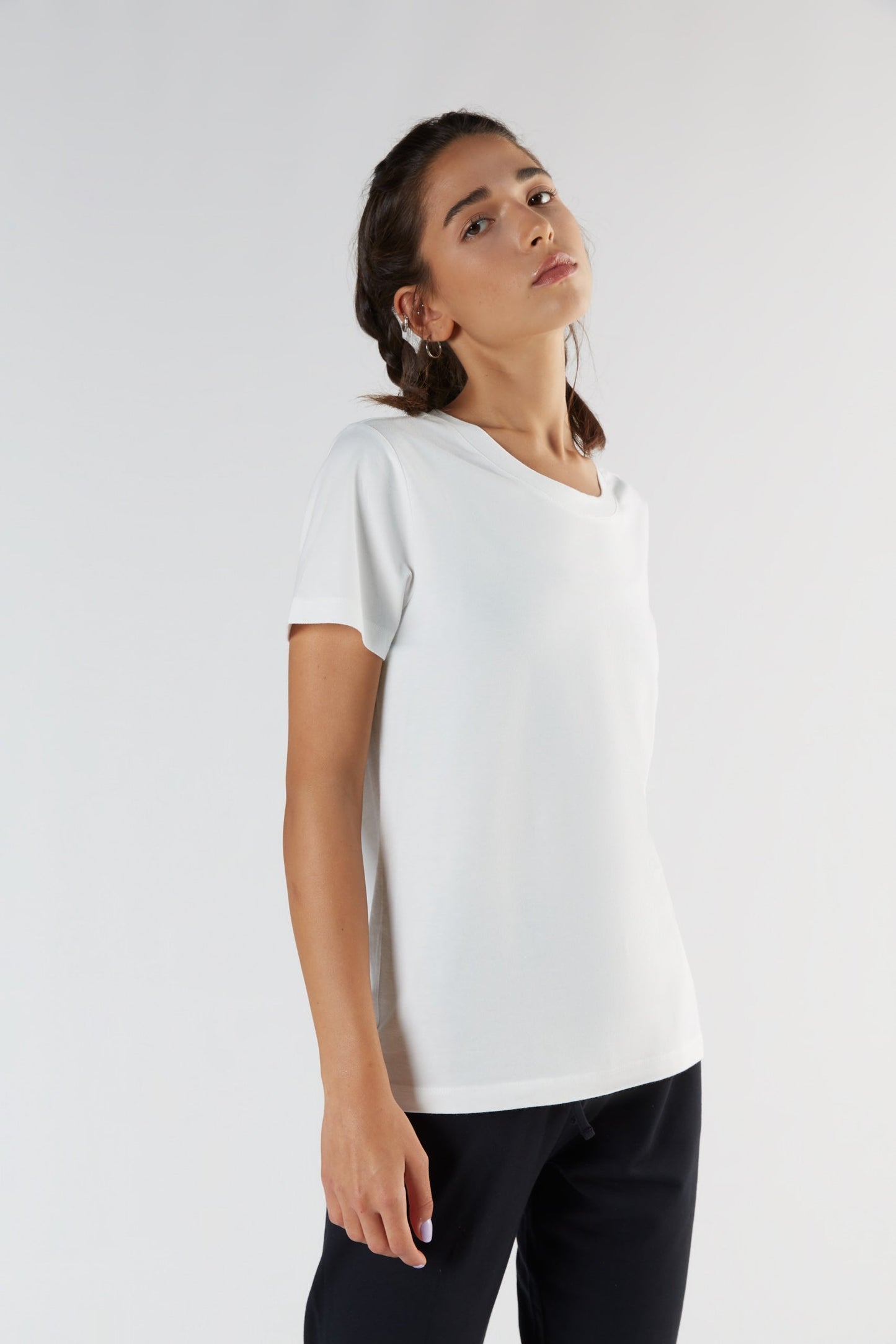 T1100-02 | TENCEL™ Active Damen Kurzarmshirt - White