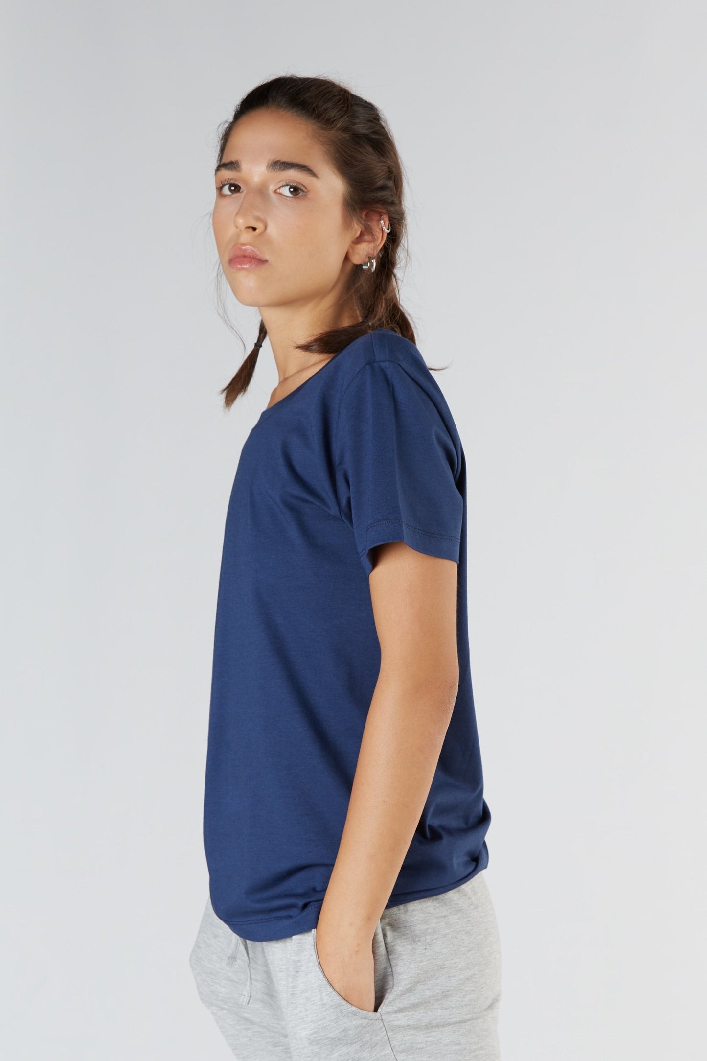 T1100-03 | TENCEL™ Active Damen Kurzarmshirt - Navy