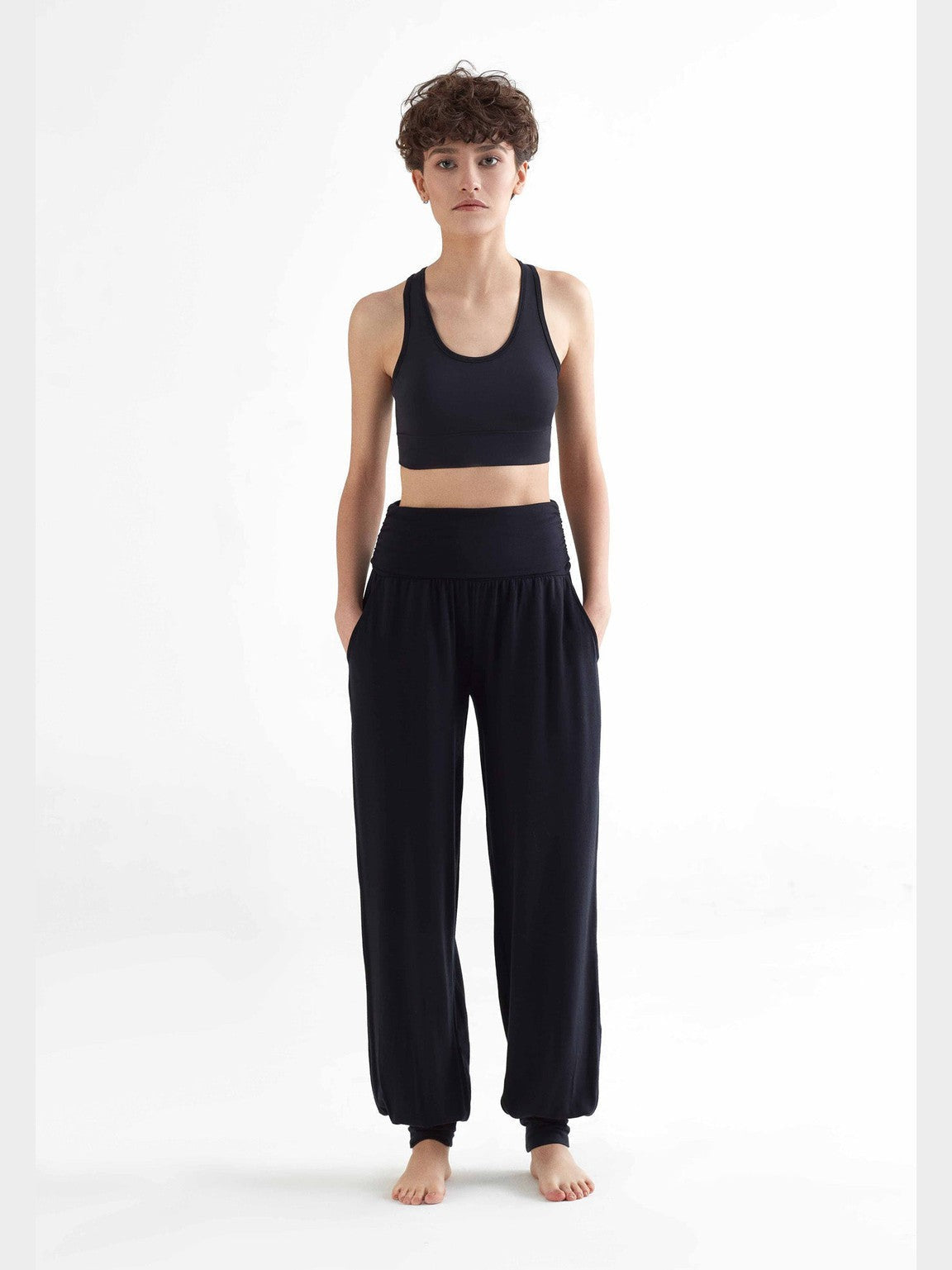 T1200-01 | Damen Sport BH recyclet - Black