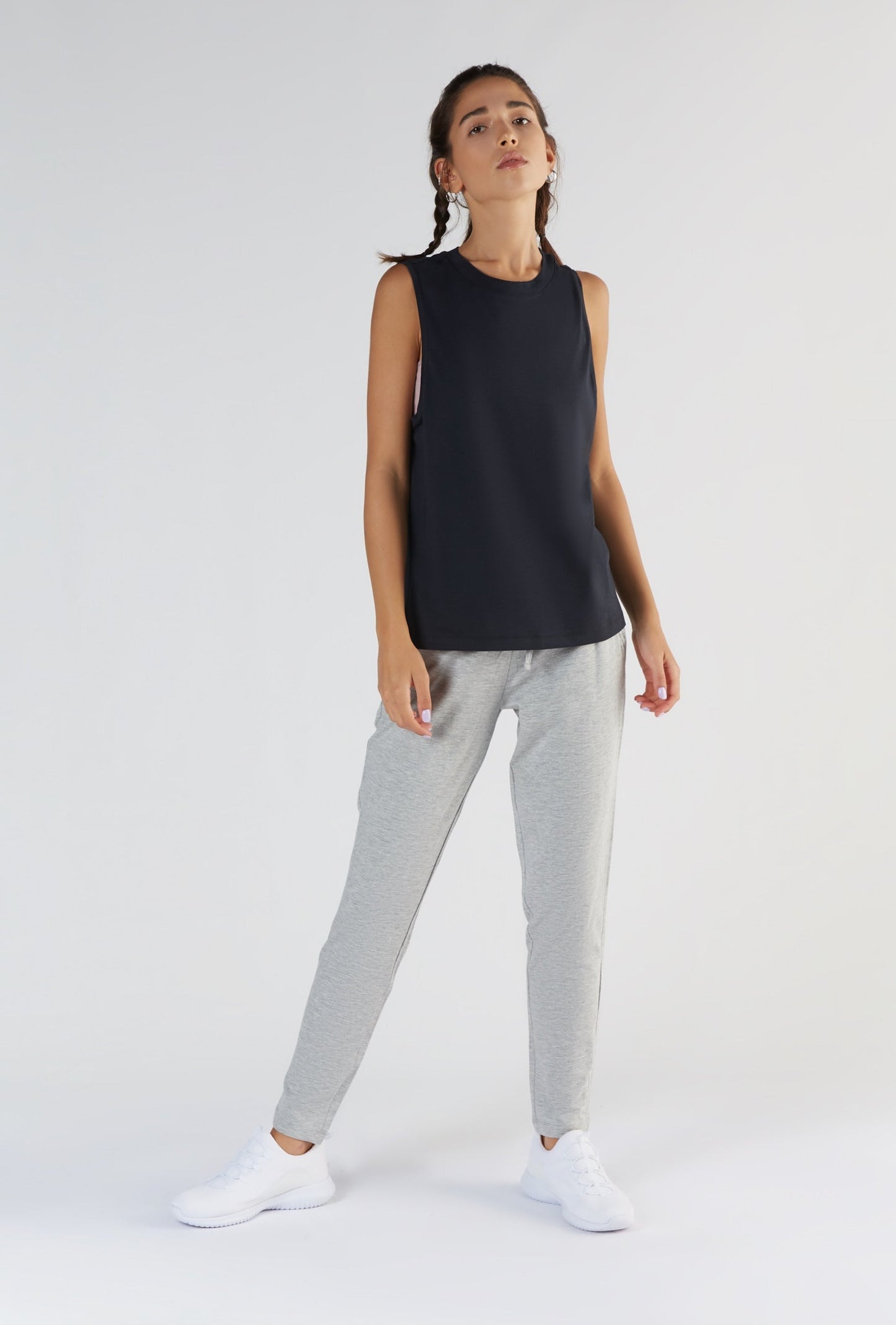 T1211-01 | TENCEL™ Active Damen Top hochgeschlossen - Black