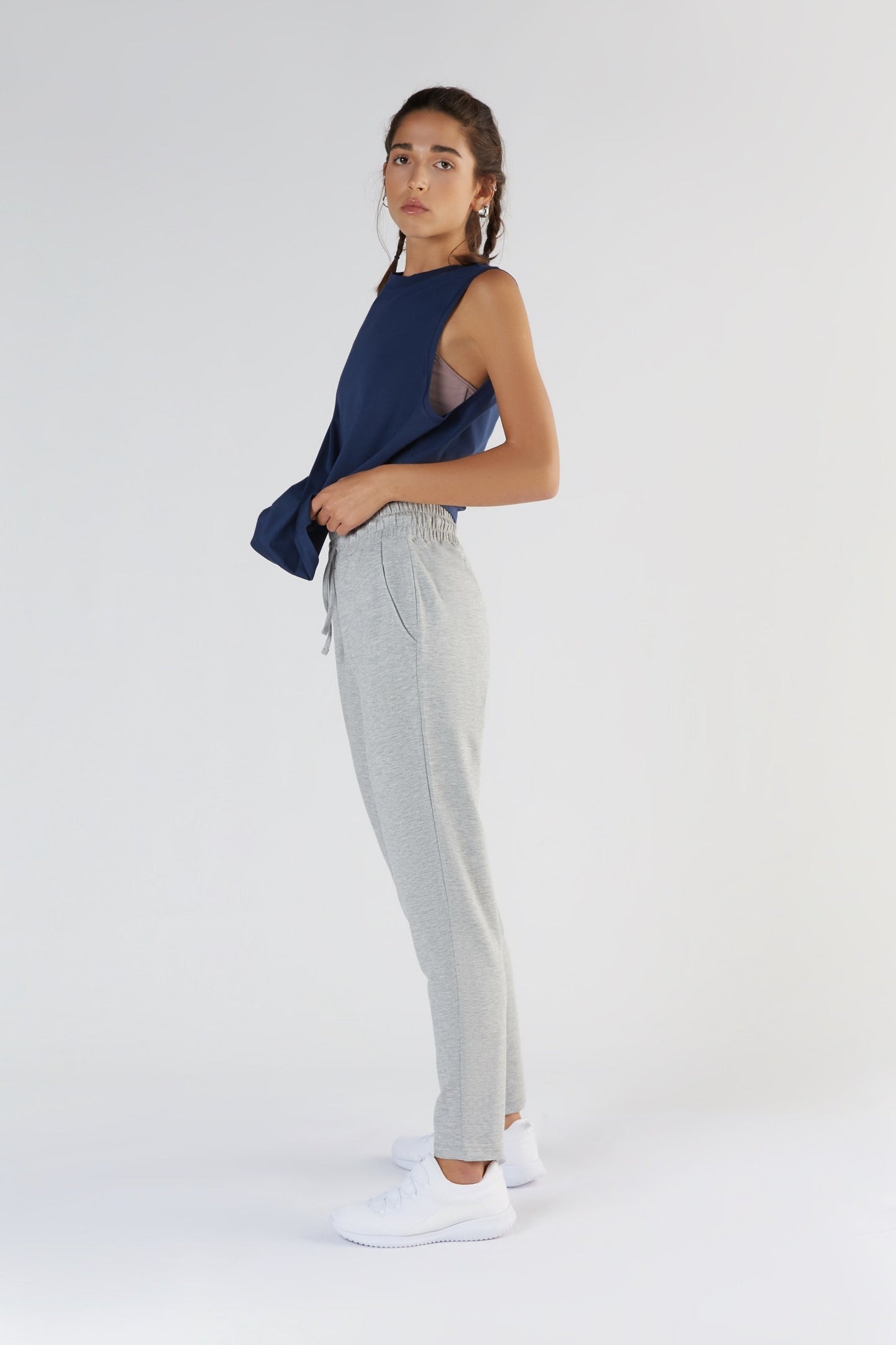 T1211-03 | TENCEL™ Active Damen Top hochgeschlossen - Navy