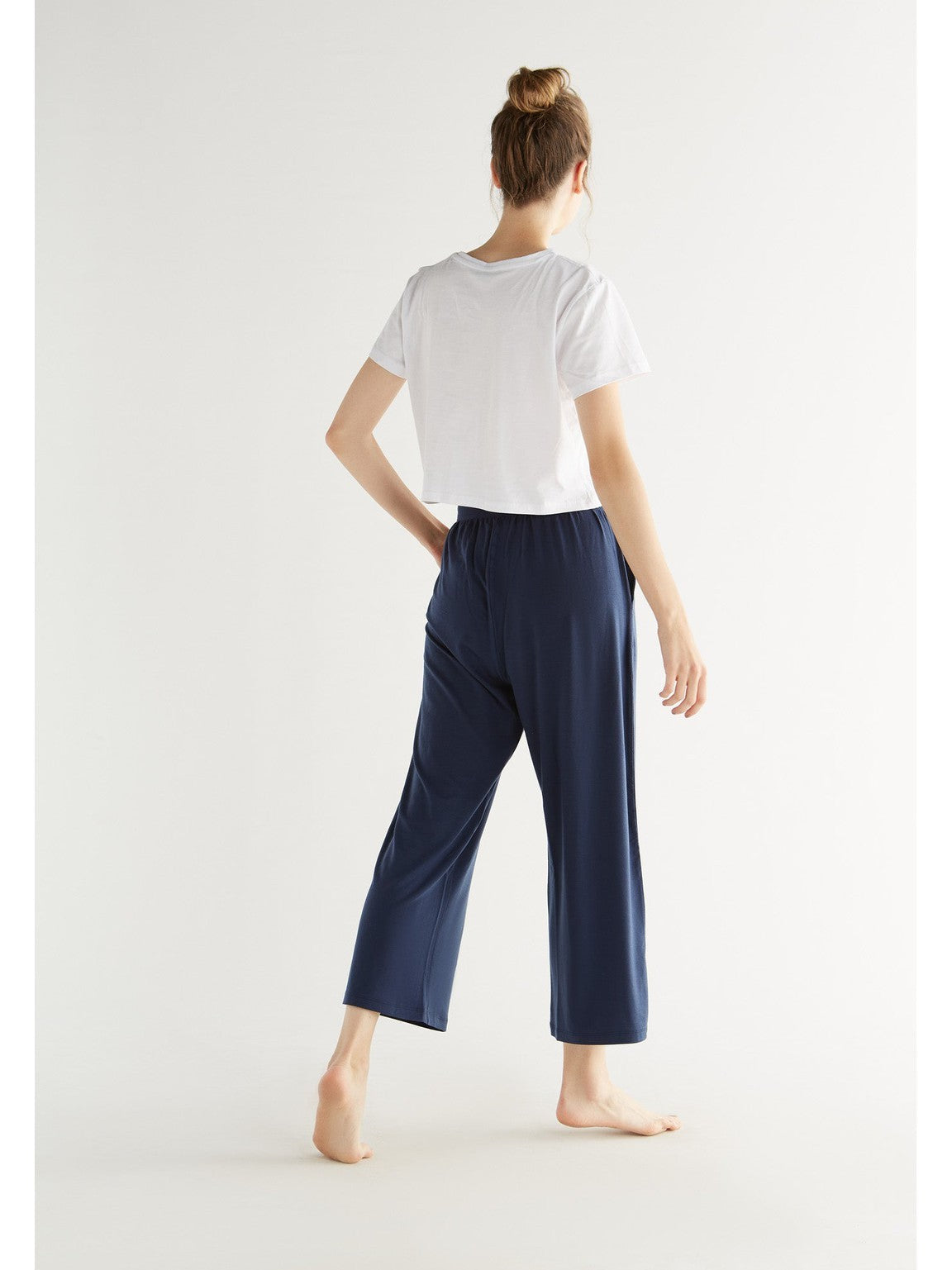 T1322-03 | TENCEL™ Intimate Damen Wide Leg Hose - Navy