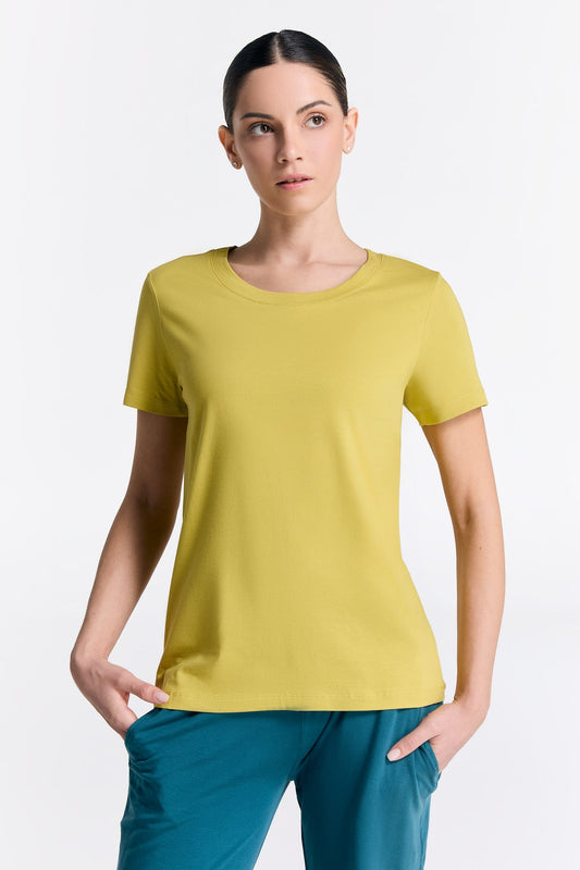 T1100-40 | TENCEL™ Active Damen Kurzarmshirt - Lime