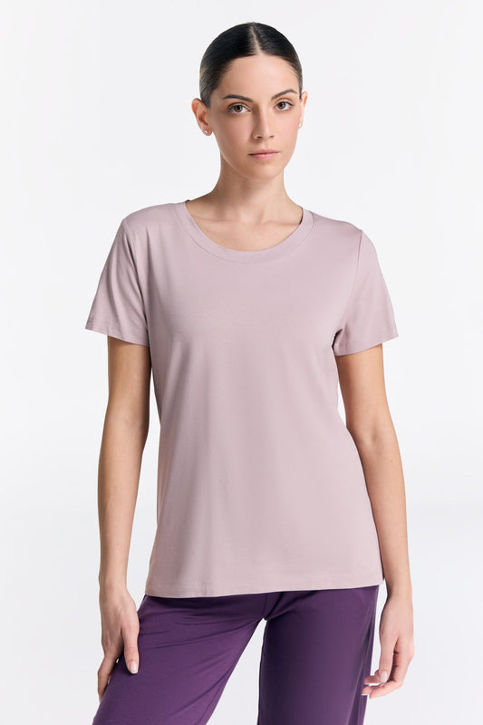 T1100-42 | TENCEL™ Active Damen Kurzarmshirt - Rosenrauch
