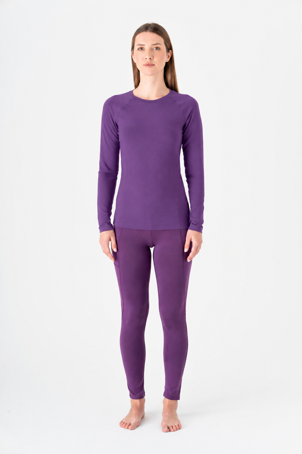 T1110-41 | TENCEL™ Active Damen Langarmshirt - Weinbeere