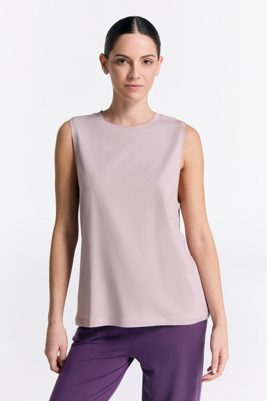 T1211-42 | TENCEL™ Active Damen Top hochgeschlossen - Rosenrauch