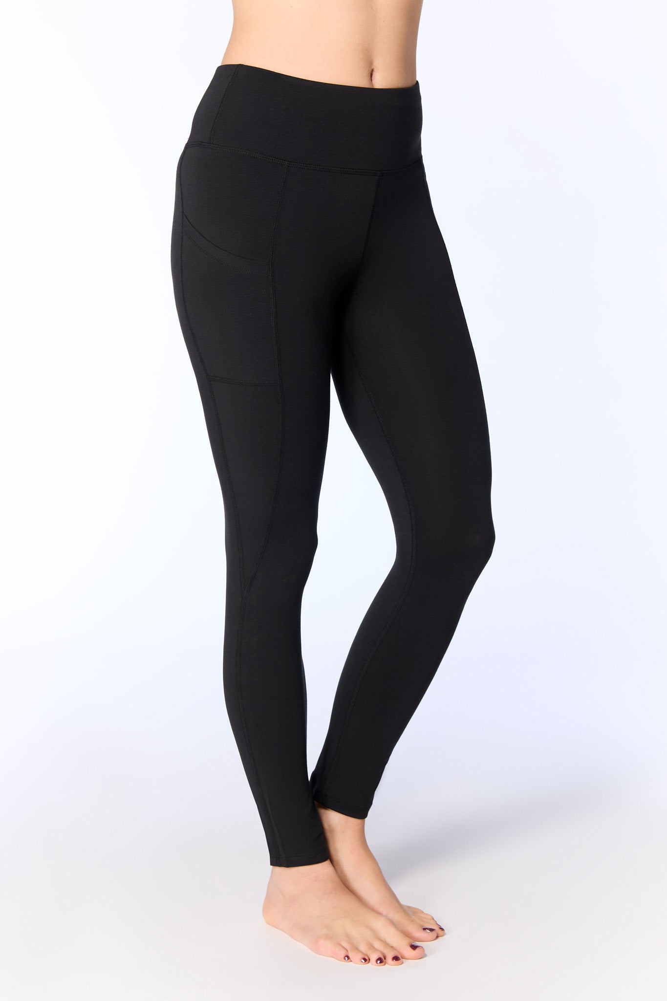T1306-01 | Damen Leggings - Schwarz