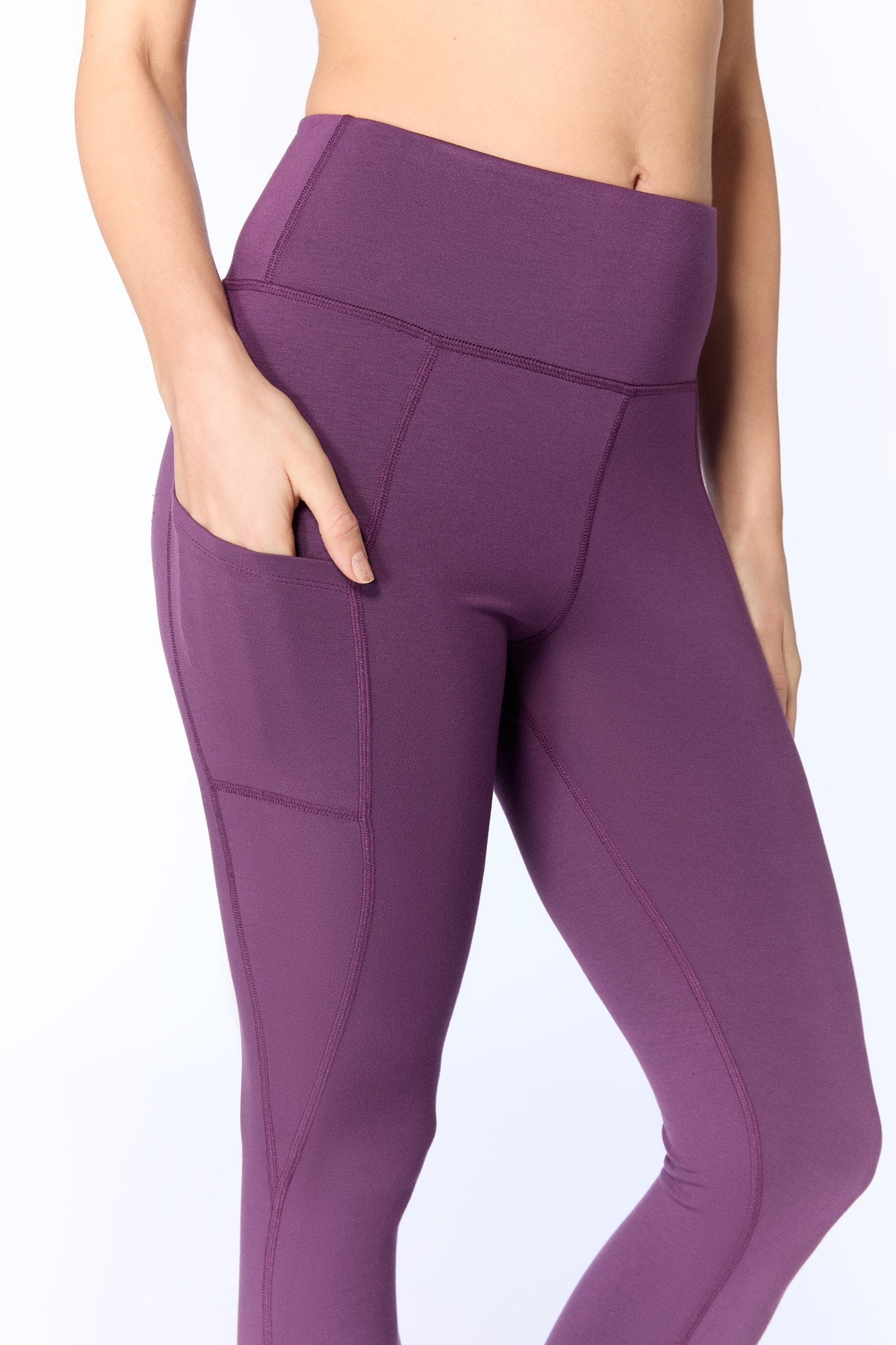T1306-41 | Damen Leggings - Weinbeere