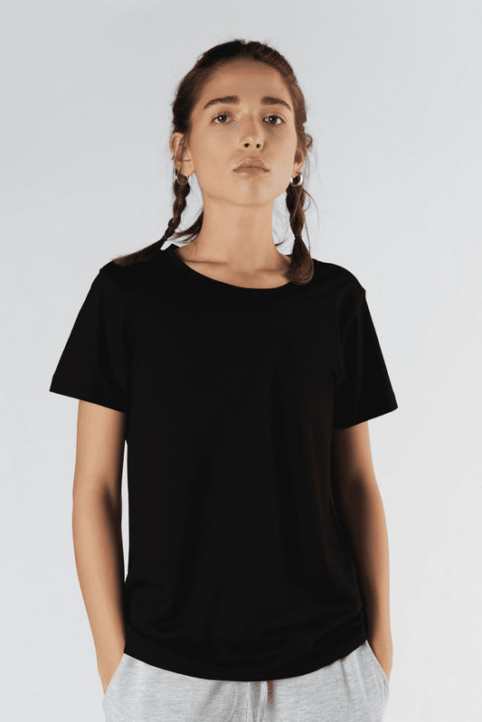 T1100-01 | TENCEL™ Active Women Short Sleeve - Black