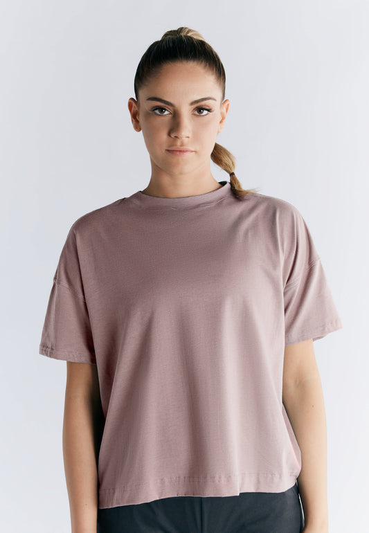 T1101-25 | Yoga Short Sleeve Tee - Lilac Marble