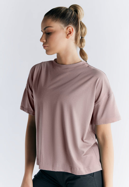 T1101-25 | Yoga Short Sleeve Tee - Lilac Marble