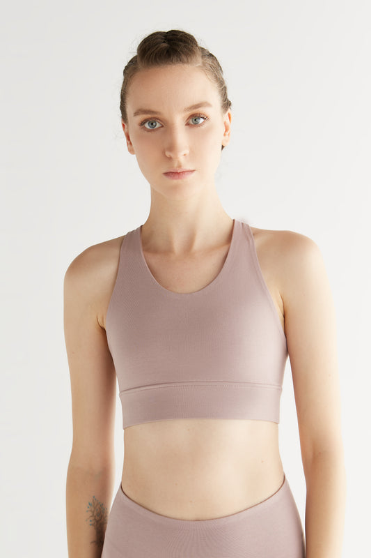 T1202-10 | Women Yoga Top recyclet - Lilac