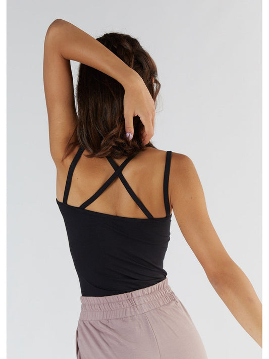 T1212-01 | TENCEL™ Active Women Spaghettiträger Top - Black