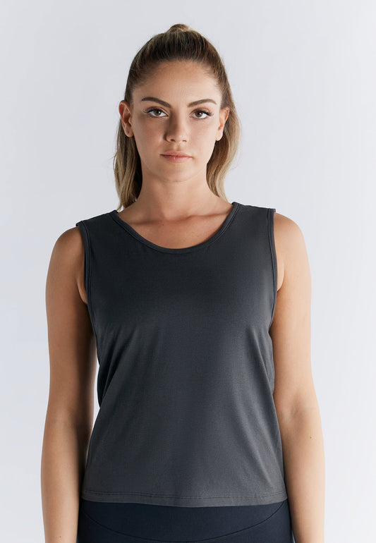 T1213-24 | TENCEL™ Active Women Top - Pirate Black