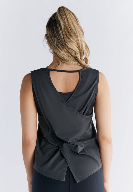 T1213-24 | TENCEL™ Active Women Top - Pirate Black