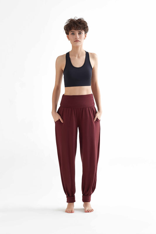 T1320-08 | TENCEL™ Intimate Damen Yoga Hose - Burgundy