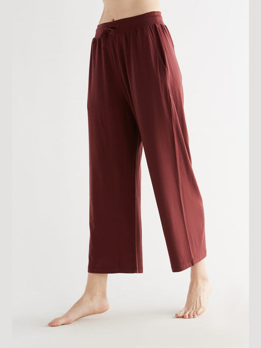 T1322-08 | TENCEL™ Intimate Damen Wide Leg Hose - Burgundy