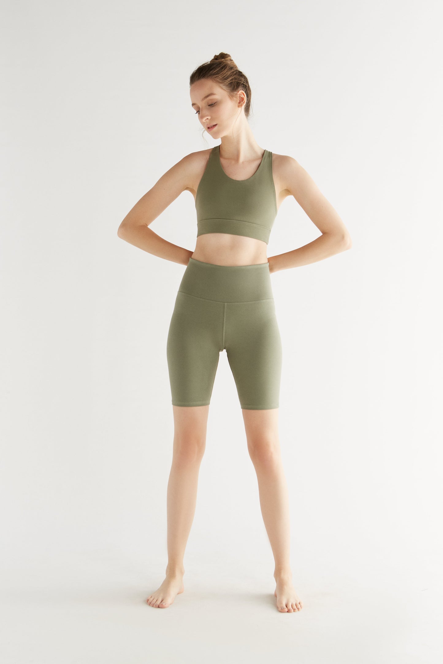 T1331-05 | Women Fit Shorts - Light Green