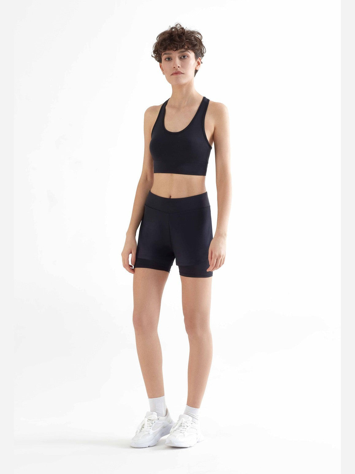 T1340-01 | Damen Sport Shorts  recyclet - Black