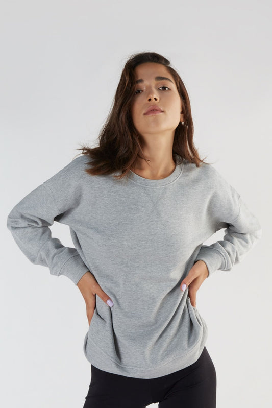 T1800-00 | TENCEL™ Active Women Sweatshirt - Light Grey-Melange