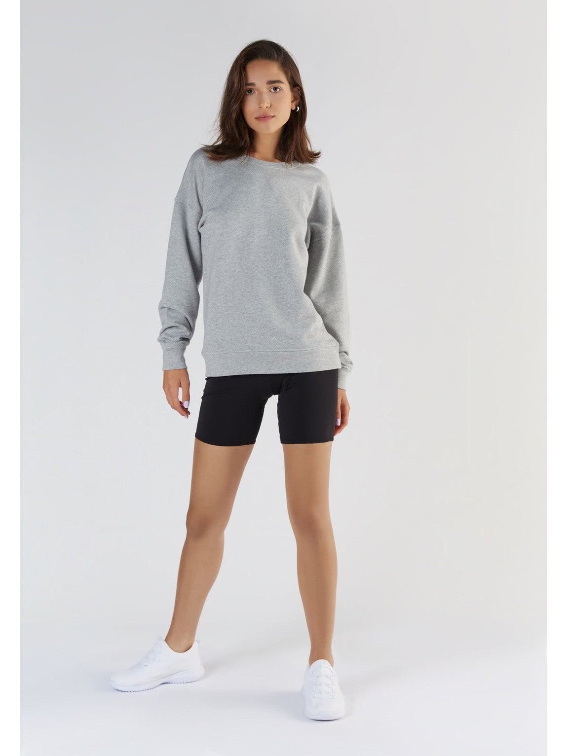 T1800-00 | TENCEL™ Active Damen Sweatshirt - Light Grey-Melange
