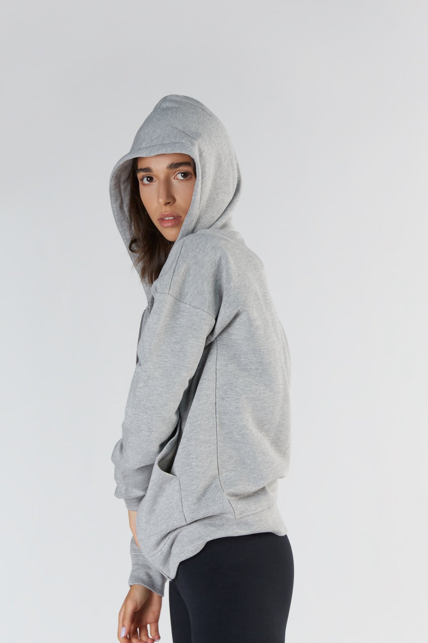 T1900-00 | TENCEL™ Active Damen Hoodie - Light Grey-Melange