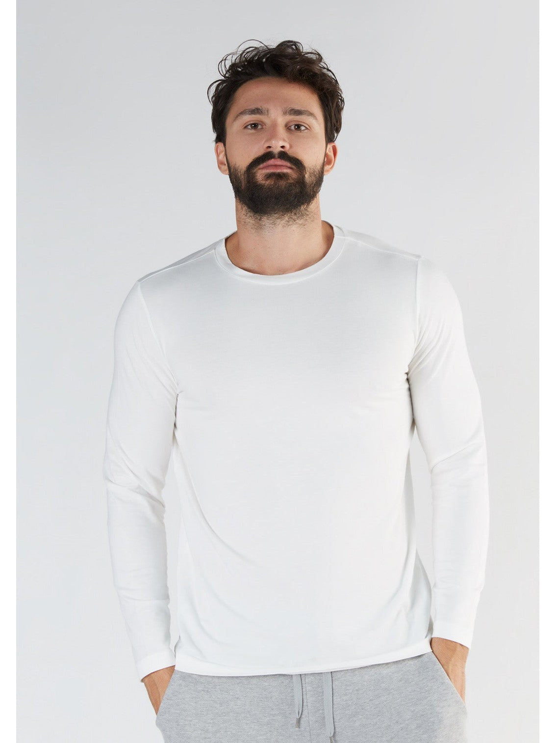 T2110-02 | TENCEL™ Active Men Long Sleeve - White